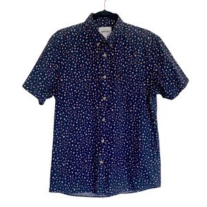 Barkers Tailored Fit Floral Print Casual Short Sleeve Shirt Size Large